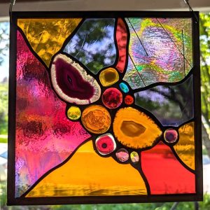 WIYI091 Contemporary Stained Glass Panel - Image 3